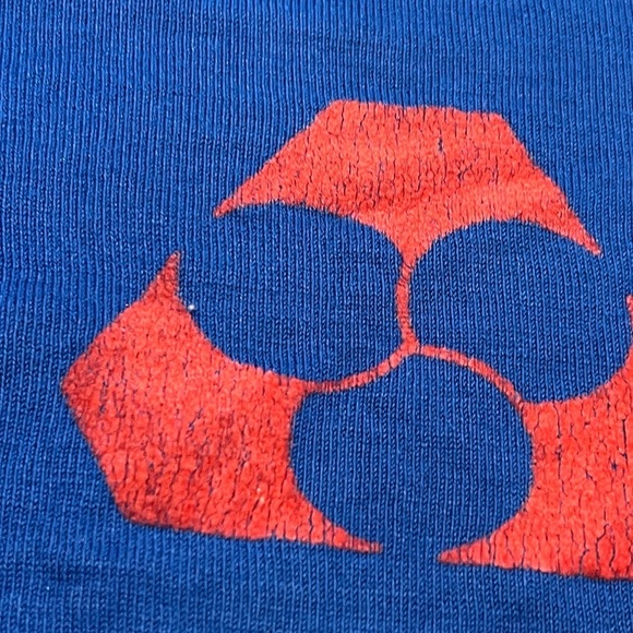 Vintage 80s Credit Mutuel Soccer Blue Sports 1980s Jersey Shirt - Picture 3 of 6